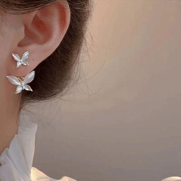 Butterfly Stud Earrings - Picture 1 of 4